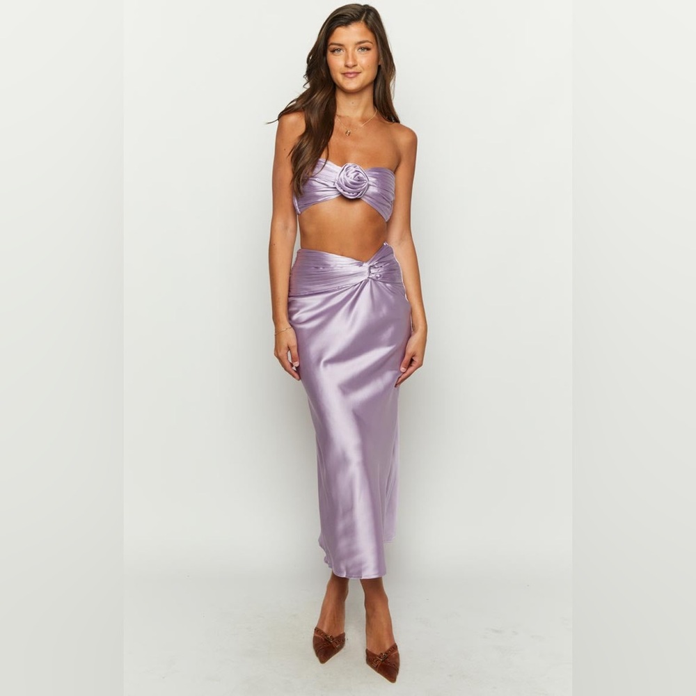 Beginning Boutique Kaylea Lilac Maxi Skirt Set